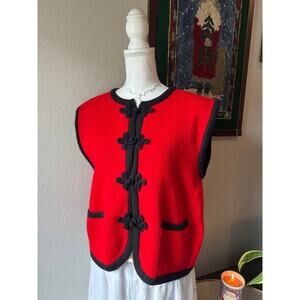 Red & Black Tally Ho Vest